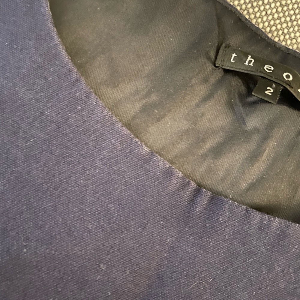 Theory | Cotton Navy Sheath Dress - Picture 10 of 12